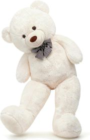 Giant White Teddy Bear 4 Feet, Cute 47inch Stuffed Animal Big Teddy Bear Plush, Classic Girlfriend Boyfriend Gift, Birthday, Party Favor