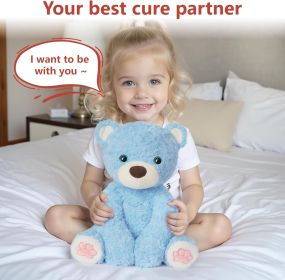 Daddy 14" | 3.5 Pound Weighted Bear Stuffed Animal, Giant Blue Weighted Teddy Bear Plush Toy for Kids Adults