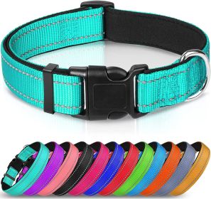 Reflective Dog Collar; Soft Neoprene Padded Breathable Nylon Pet Collar Adjustable for Medium Dogs (Color: PURPLE, size: X-Large (Pack of 1))