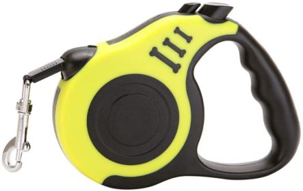 Dog Leash Retractable for Small Medium Dog up to 33lbs Nylon Tape/Ribbon Anti-Slip Handle One-Handed Brake Pause Lock (Color: YELLOW)