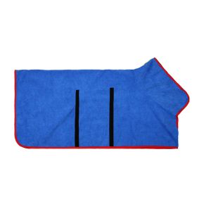 Pet Bath Towel For Dog & Cat; Microfiber Dog Bathrobe; Absorbent Cat Towel; Quick Dry Pet Bathrobe (Color: ROYAL BLUE, size: XL)