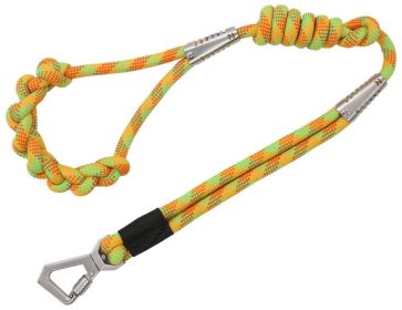 Pet Life 'Neo-Craft' Handmade One-Piece Knot-Gripped Training Dog Leash (Color: YELLOW)